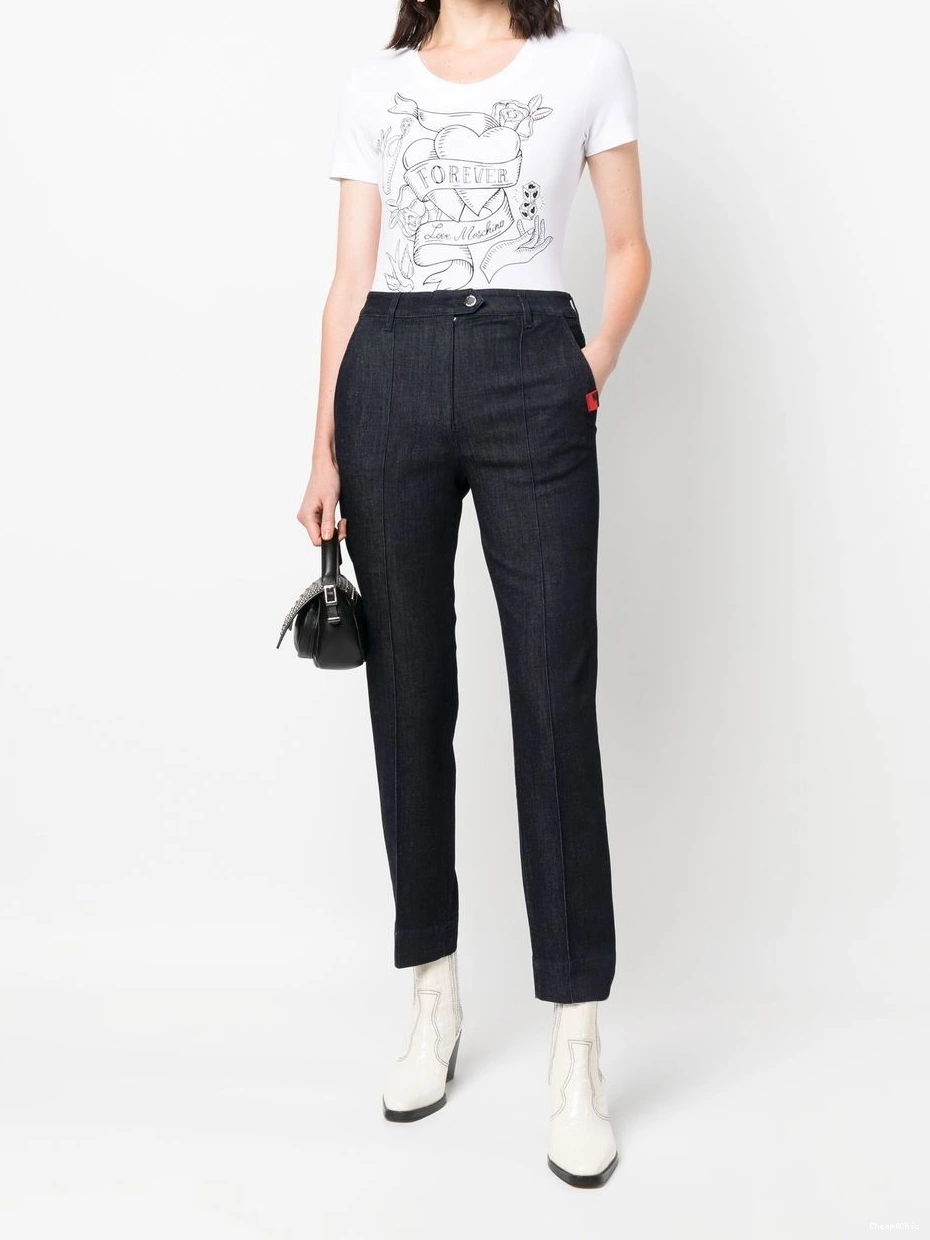 Cheap logo-patch Love jeans Moschino cropped Women 0402